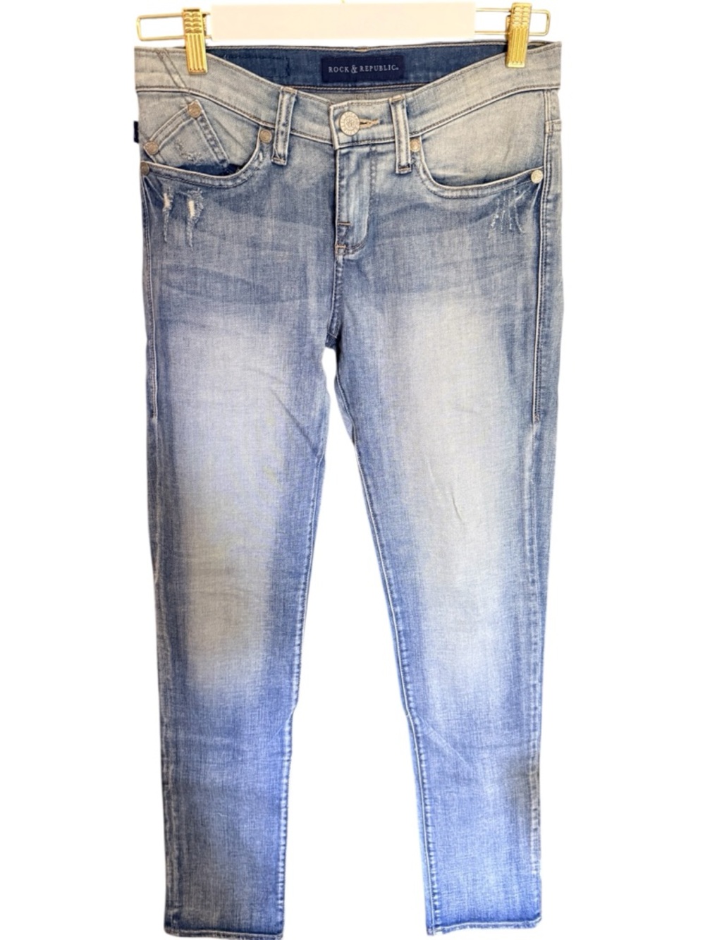 Rock & Republic Women's Light Blue Skinny Jeans Sz. 6 EUC